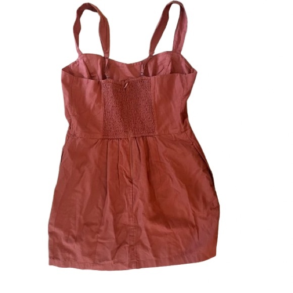 NWT Abercrombie Corset Seamed Linen Blend Mini Dresss MP - Picture 5 of 6